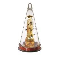 Modern Design Mantel Clocks - Hermle LEYTON Mechanical Skeleton Table Clock 22716070791, Mahogany